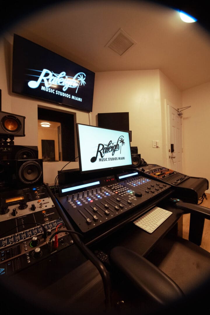 A large recording studio with many different equipment.